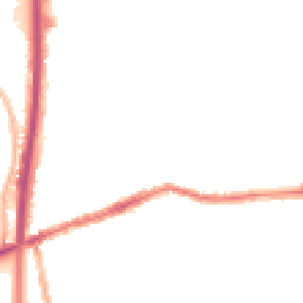 Night-time road noise heatmap for CV2 4LF