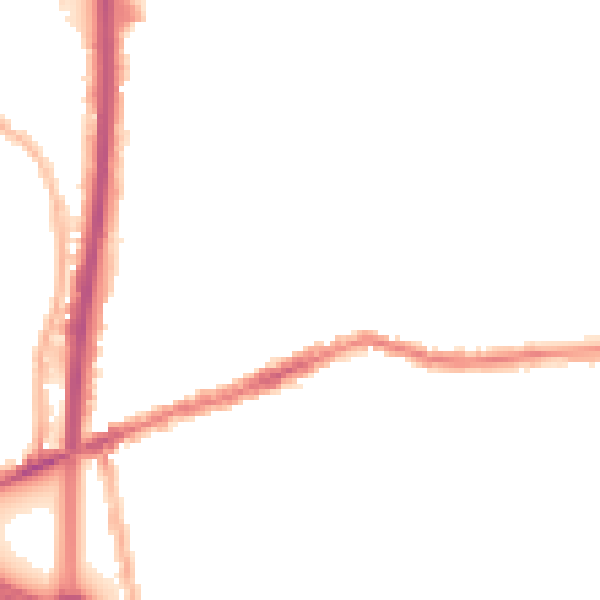 Night-time road noise heatmap for CV2 4LL