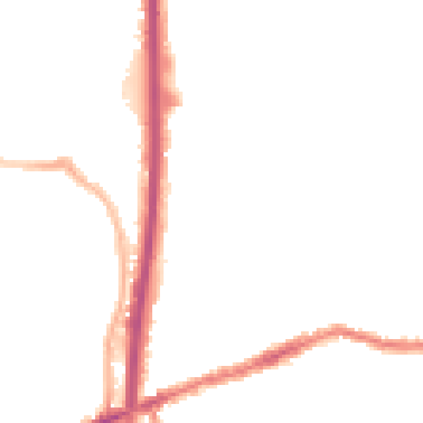 Night-time road noise heatmap for CV2 4LU