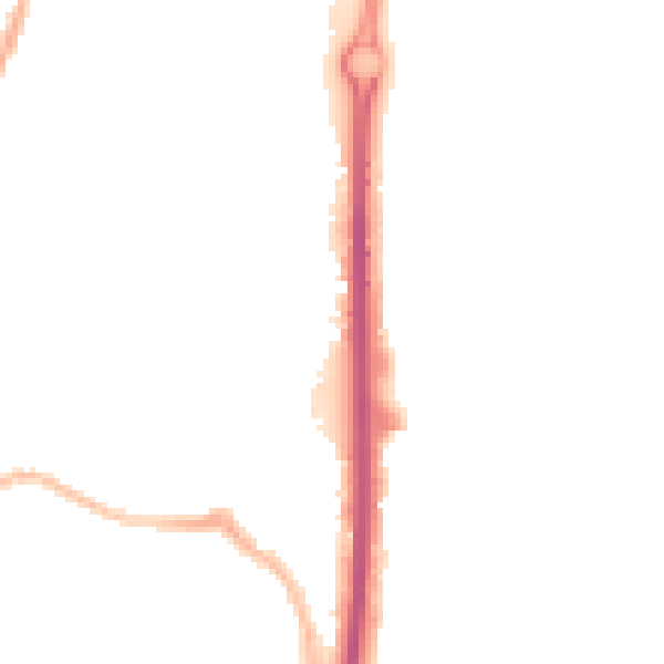 Night-time road noise heatmap for CV2 4PB