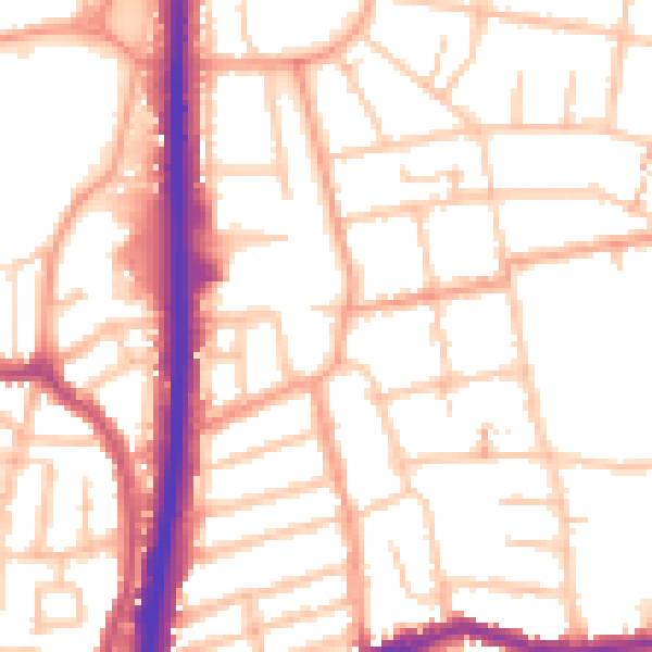 Daytime road noise heatmap for CV2 4PJ
