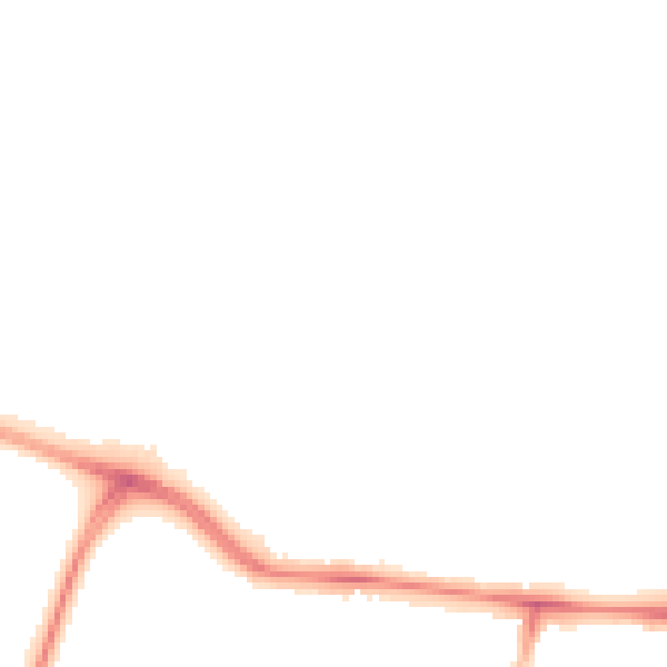 Night-time road noise heatmap for CV2 5EB