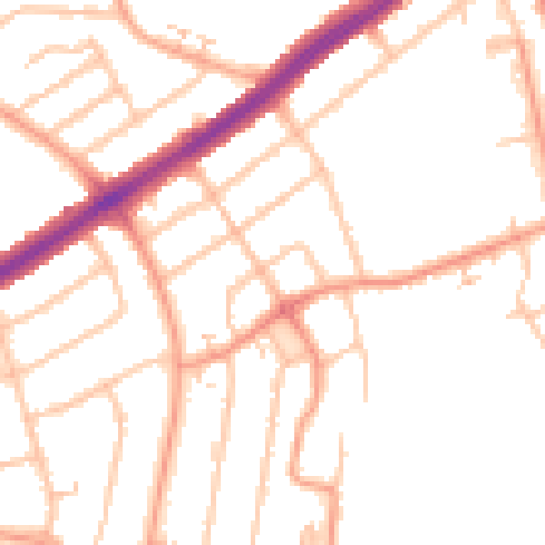 Daytime road noise heatmap for CV2 5ER