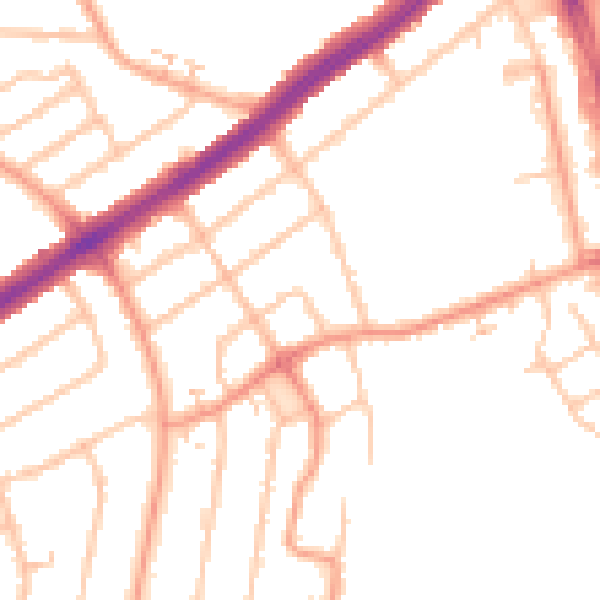 Daytime road noise heatmap for CV2 5ET