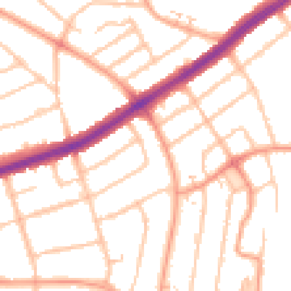 Daytime road noise heatmap for CV2 5GA