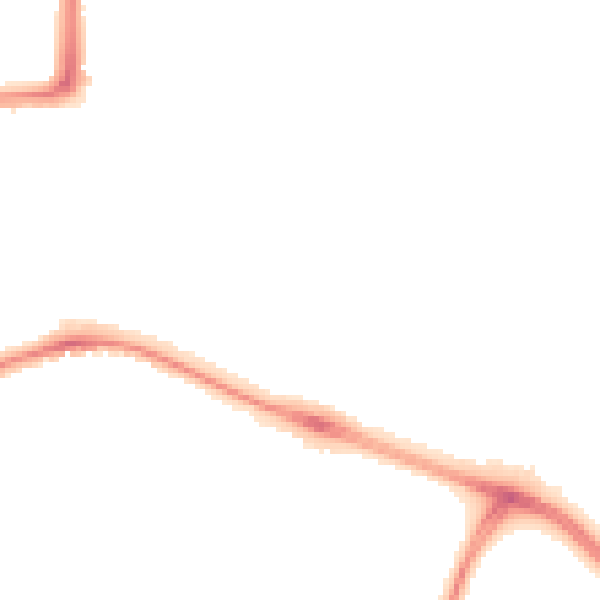 Night-time road noise heatmap for CV2 5LX