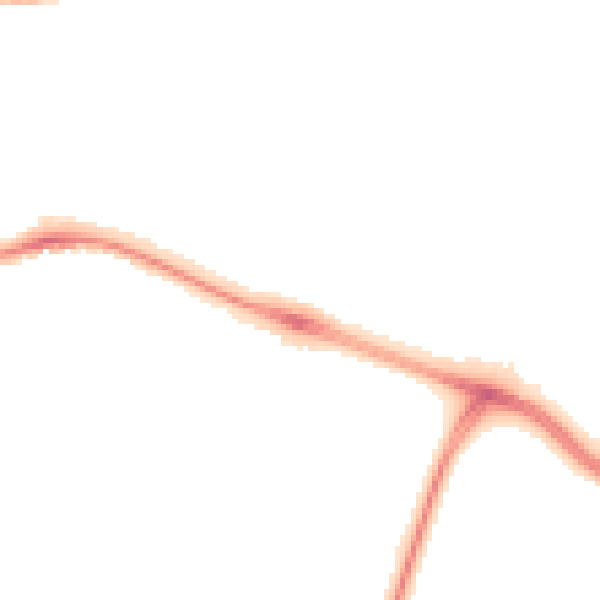 Night-time road noise heatmap for CV2 5NB