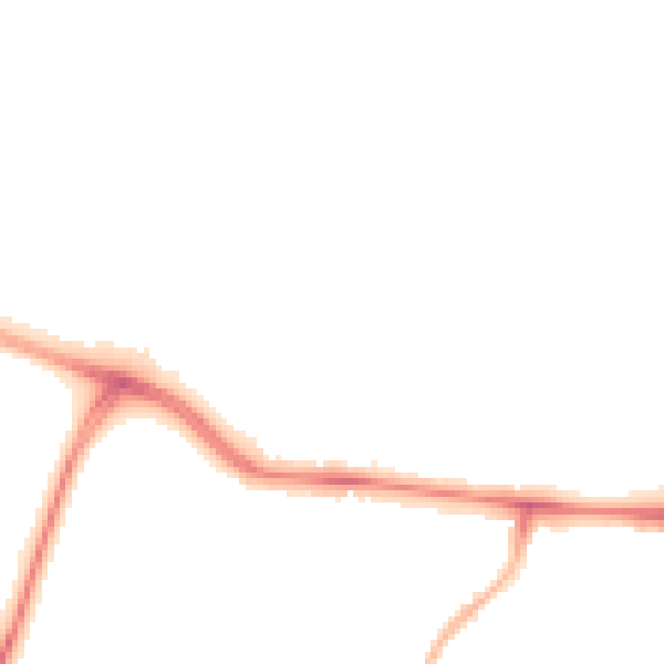 Night-time road noise heatmap for CV2 5NS
