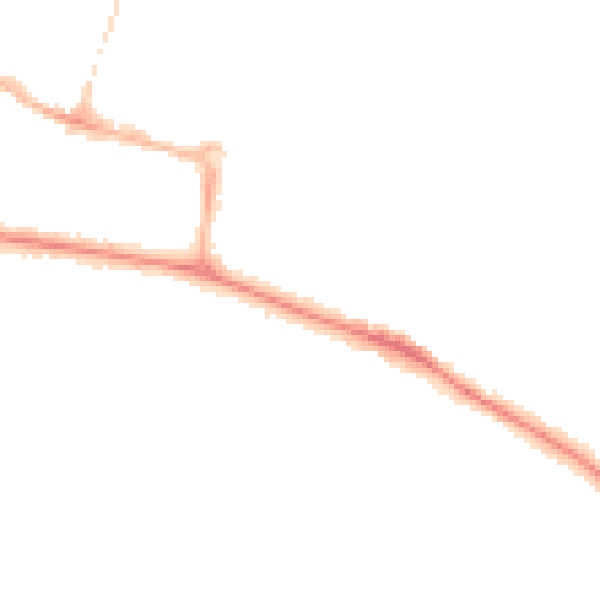 Night-time road noise heatmap for CV22 5AB