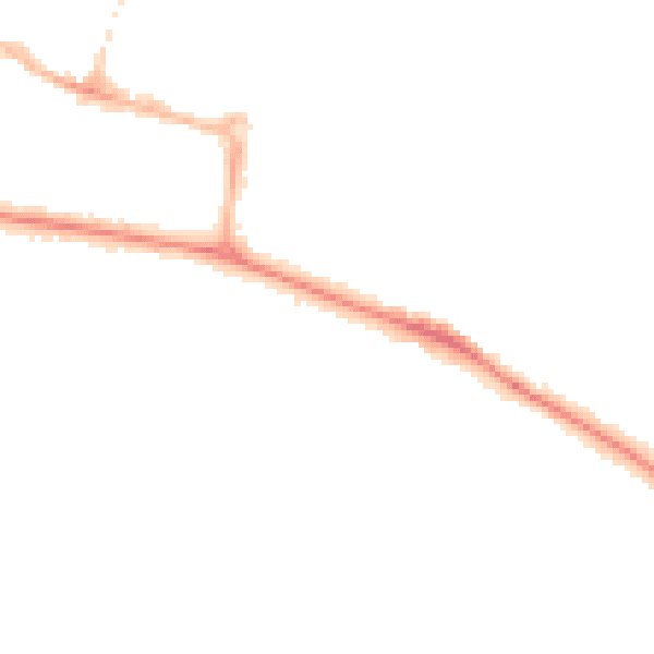 Night-time road noise heatmap for CV22 5AD