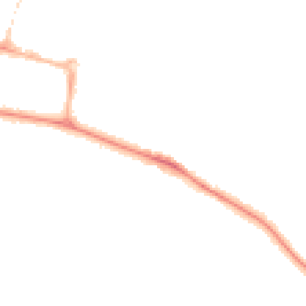 Night-time road noise heatmap for CV22 5AE