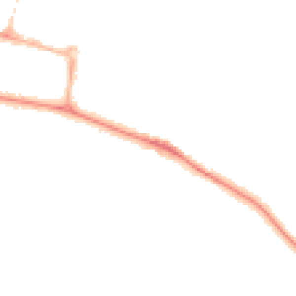 Night-time road noise heatmap for CV22 5AF