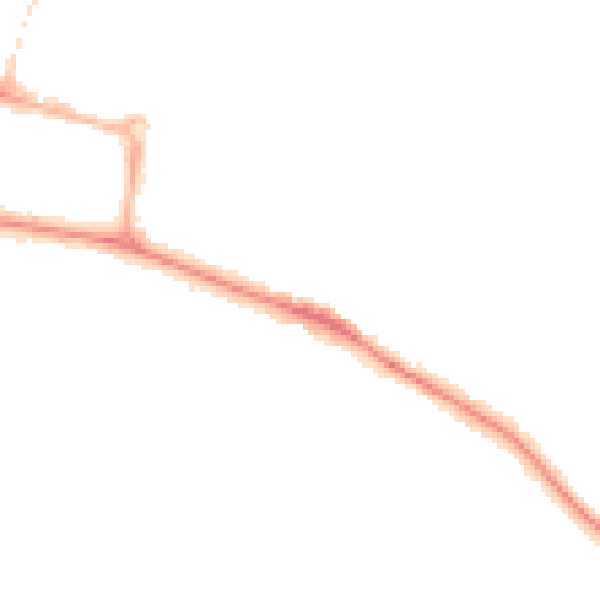 Night-time road noise heatmap for CV22 5AN