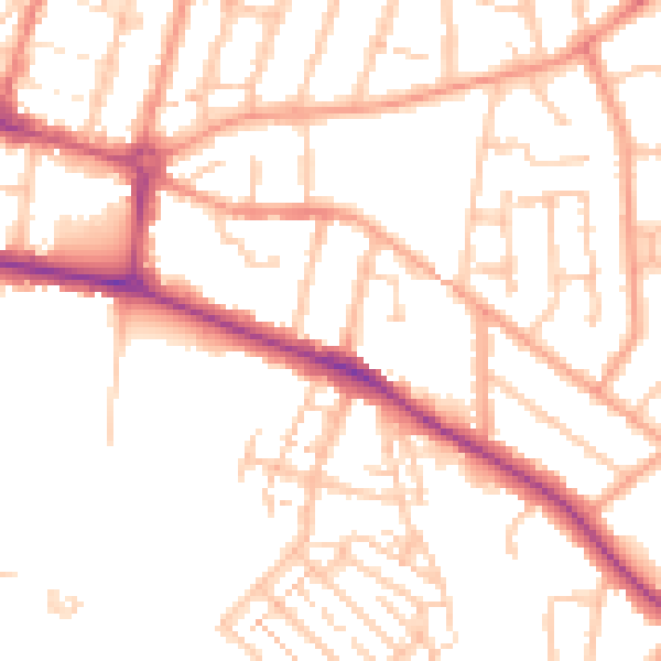 Daytime road noise heatmap for CV22 5AR