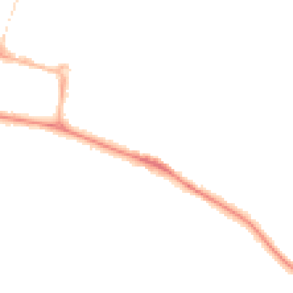 Night-time road noise heatmap for CV22 5AR