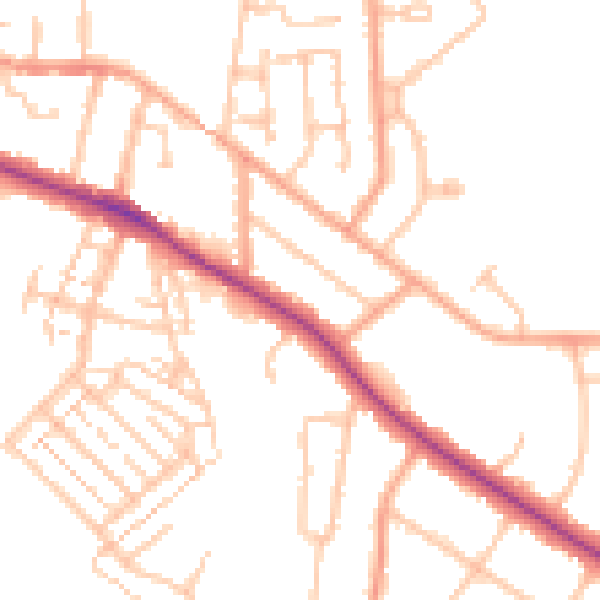 Daytime road noise heatmap for CV22 5AT