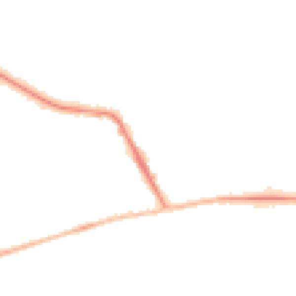 Night-time road noise heatmap for CV22 5AX