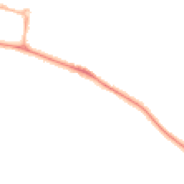 Night-time road noise heatmap for CV22 5AY