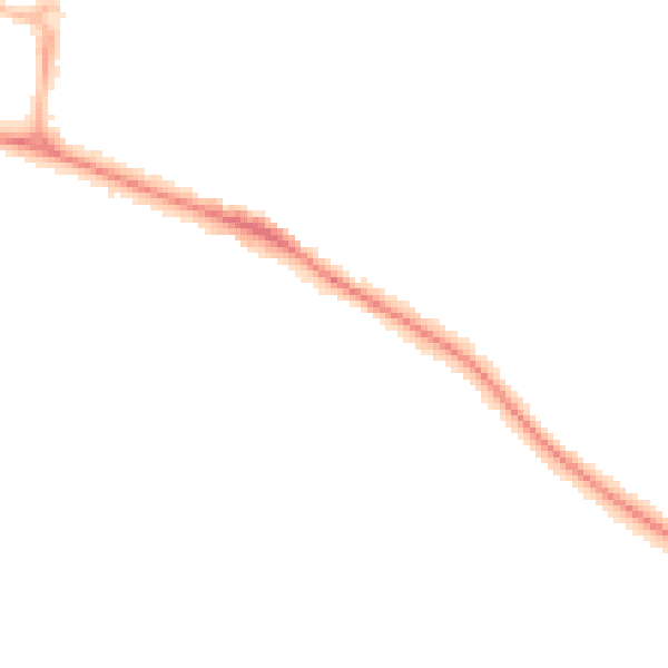 Night-time road noise heatmap for CV22 5AZ