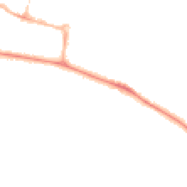 Night-time road noise heatmap for CV22 5BF
