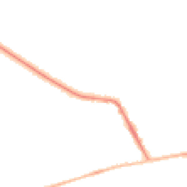 Night-time road noise heatmap for CV22 5BH