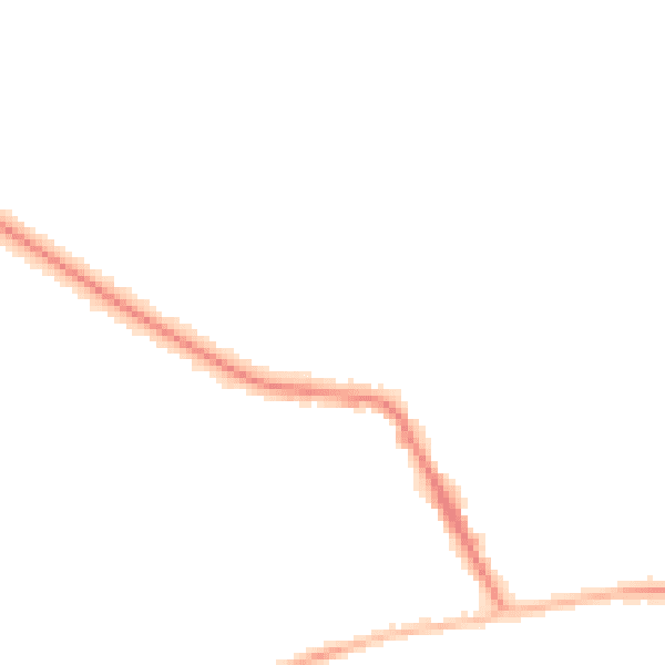Night-time road noise heatmap for CV22 5BJ