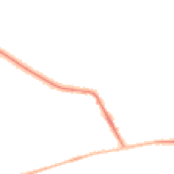 Night-time road noise heatmap for CV22 5BN