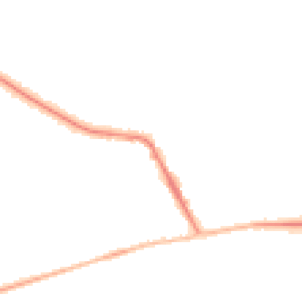 Night-time road noise heatmap for CV22 5BP