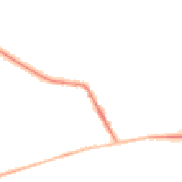 Night-time road noise heatmap for CV22 5BS