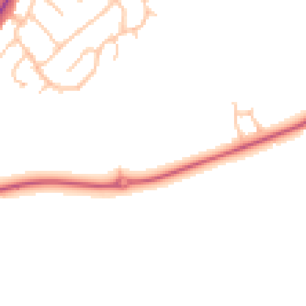 Daytime road noise heatmap for CV22 5BT