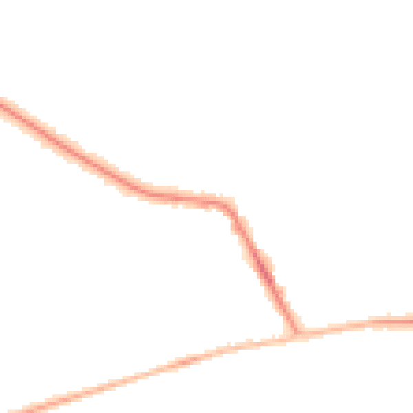 Night-time road noise heatmap for CV22 5BW