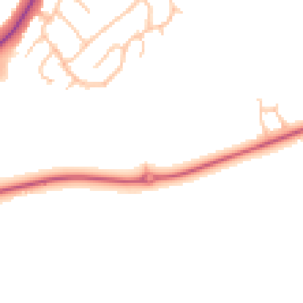 Daytime road noise heatmap for CV22 5BY