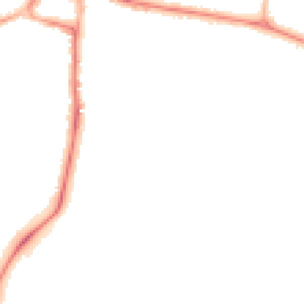 Night-time road noise heatmap for CV22 5DY