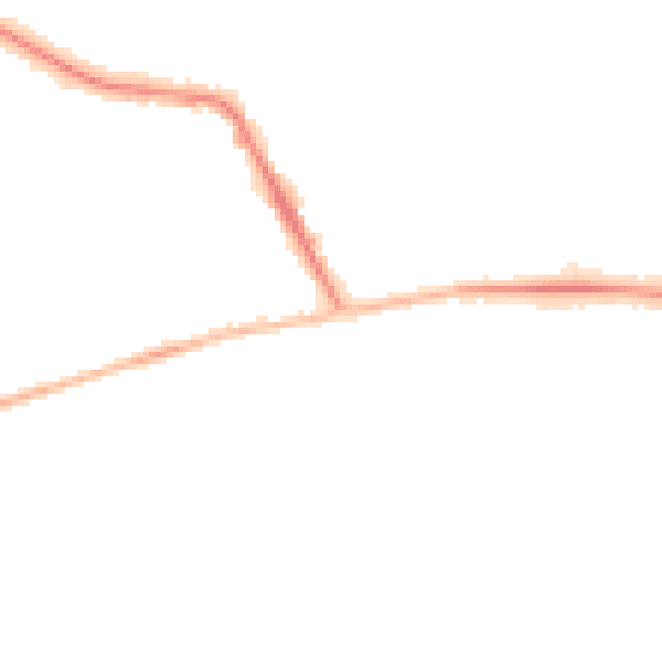 Night-time road noise heatmap for CV22 5ET
