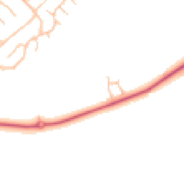 Daytime road noise heatmap for CV22 5EW