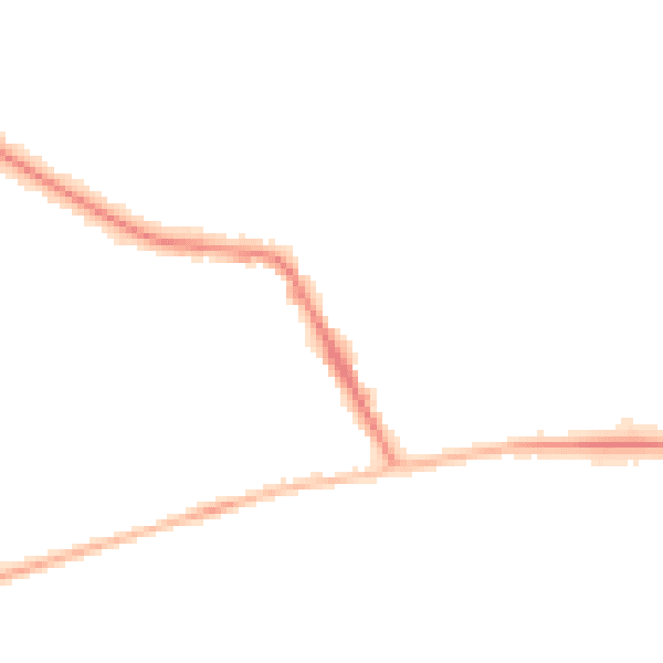 Night-time road noise heatmap for CV22 5EZ