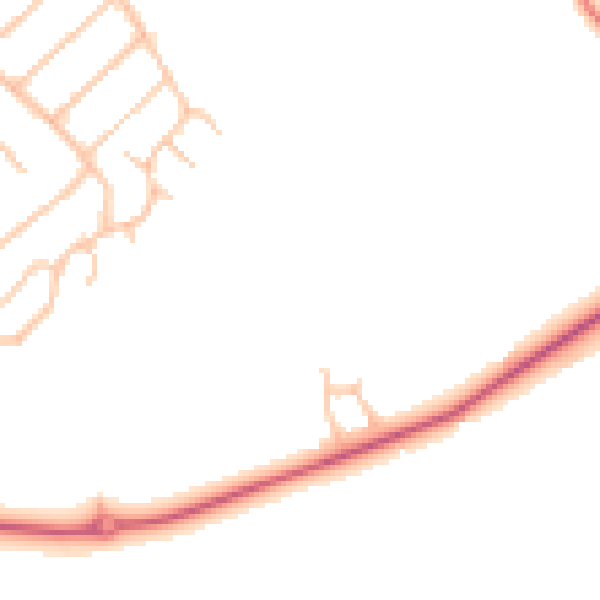 Daytime road noise heatmap for CV22 5FW