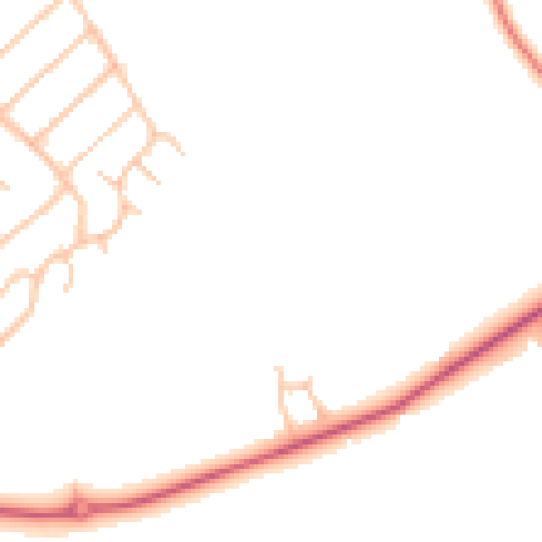 Daytime road noise heatmap for CV22 5FX