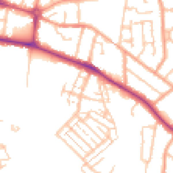 Daytime road noise heatmap for CV22 5LP