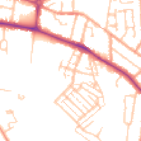 Daytime road noise heatmap for CV22 5LT