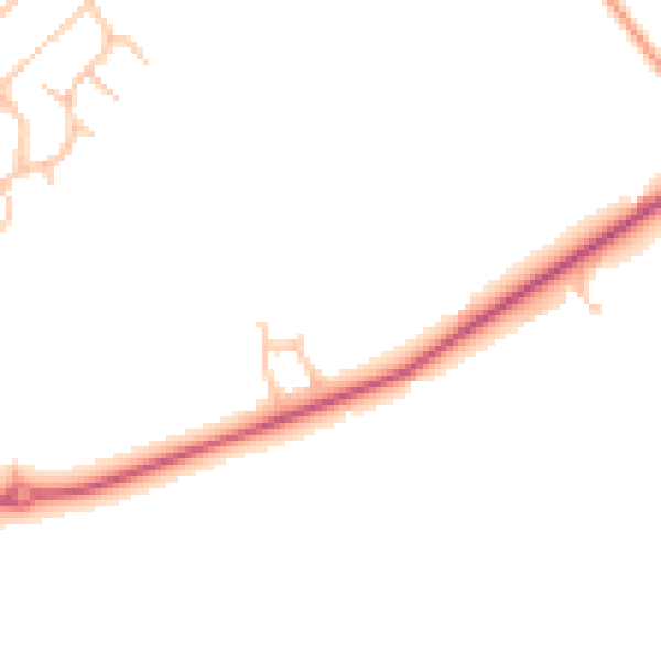Daytime road noise heatmap for CV22 5PS