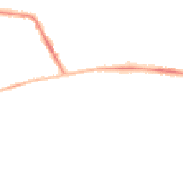 Night-time road noise heatmap for CV22 5QJ