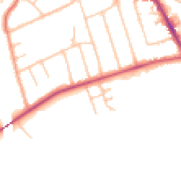 Daytime road noise heatmap for CV22 5SE