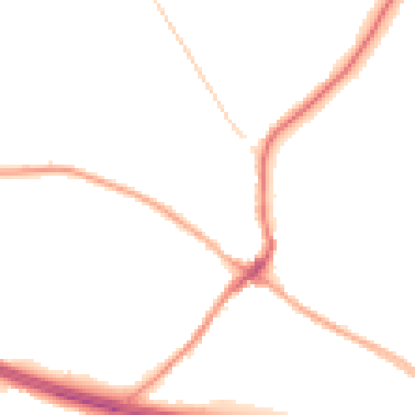 Night-time road noise heatmap for CV22 6AB