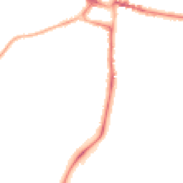 Night-time road noise heatmap for CV22 6AH
