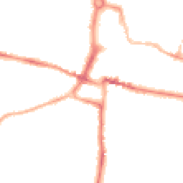 Night-time road noise heatmap for CV22 6AW