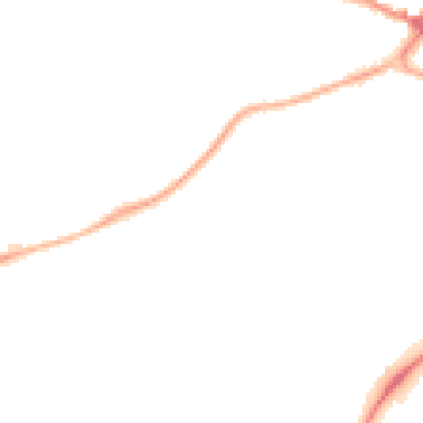 Night-time road noise heatmap for CV22 6AX