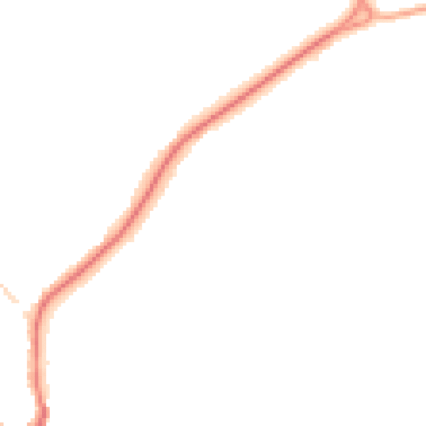 Night-time road noise heatmap for CV22 6BW
