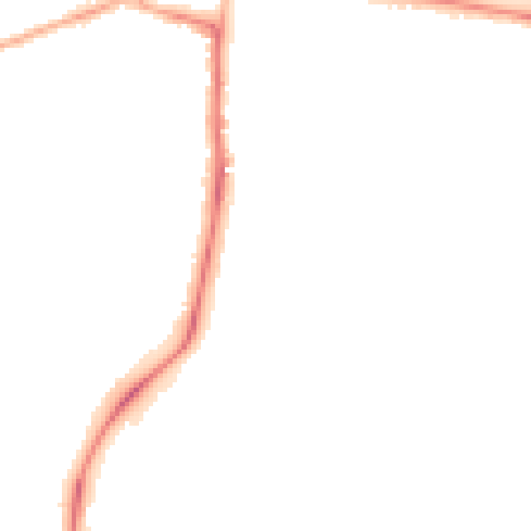Night-time road noise heatmap for CV22 6BY