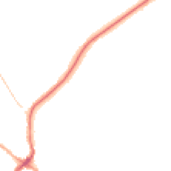 Night-time road noise heatmap for CV22 6BZ